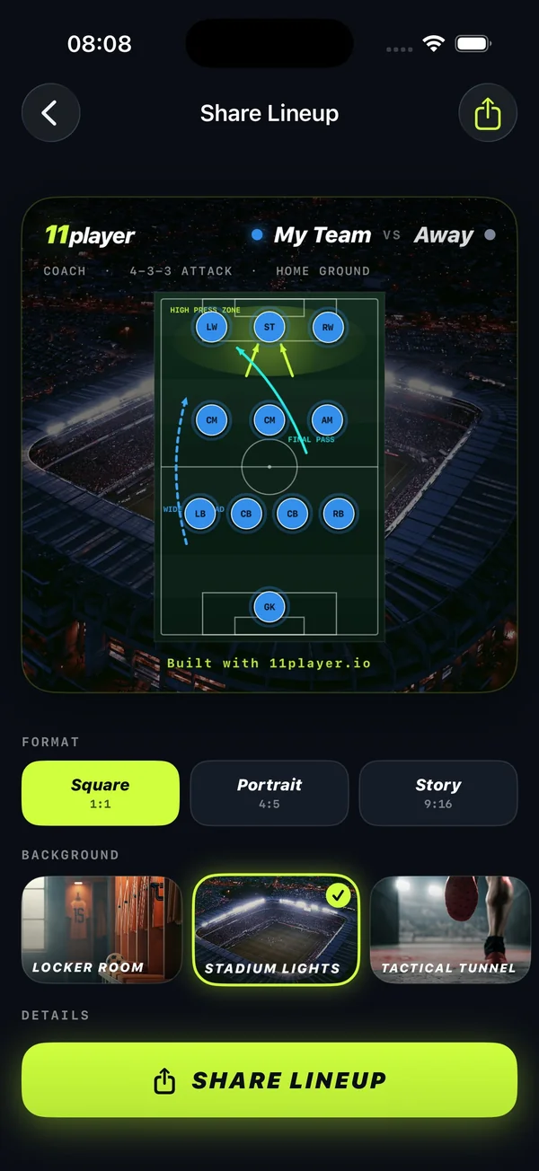 Polished share card